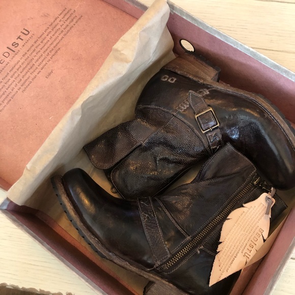 NWT Brown / red Bed Stu Shaela boots - Picture 5 of 9